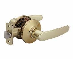 AmazonBasics Straight Door Lever - Passage - Polished Brass