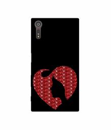 Amazon Brand - Solimo Designer Heart Shape Lady with Glitter 3D Printed Hard Back Case Mobile Cover for Sony Xperia XZ Dual