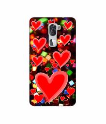 Amazon Brand - Solimo Designer Heart Texture on Glitters 3D Printed Hard Back Case Mobile Cover for Coolpad Cool1 Dual