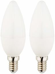 AmazonBasics LED E14 Small Edison Screw Candle Bulb, 6W (Equivalent to 40W), Warm White, Dimmable (Pack of 16)