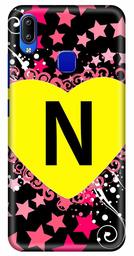 Amazon Brand - Solimo Designer Heart Pattern Alphabet-N 3D Printed Hard Back Case Mobile Cover for Vivo Y93