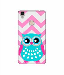 Amazon Brand - Solimo Designer Sky Blue Owl 3D Printed Hard Back Case Mobile Cover for Vivo V3 Max