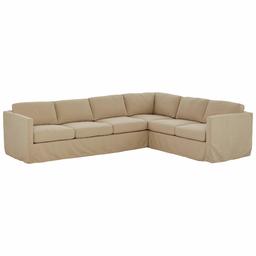 Amazon Brand – Stone & Beam Andover Slipcover Left-Facing L-Shaped Sectional, 124