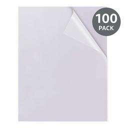 AmazonBasics Couvertures de présentation à relier, 0,2 mm, Format Letter (proche A4), lot de 100, transparent