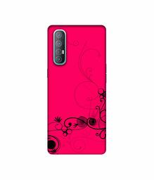 Amazon Brand - Solimo Designer Black Pattern on Pink 3D Printed Hard Back Case Mobile Cover for Oppo Reno 3 Pro