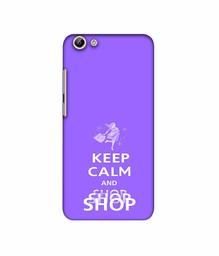 Amazon Brand - Solimo Designer Keep Calm and Shop 3D Printed Hard Back Case Mobile Cover for Vivo Y69