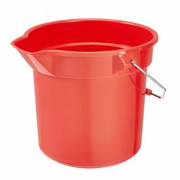 AmazonCommercial 14 Quart Plastic Cleaning Bucket, Red - 2-pack