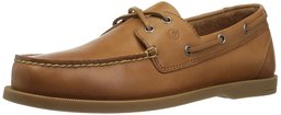 Amazon Brand - 206 Collective Men's Boyer Boat Shoe, Tan Leather, 10.5 D US