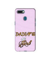 Amazon Brand - Solimo Designer Daddy's Girl in Glitter Pattern 3D Printed Hard Back Case Mobile Cover for Oppo A7