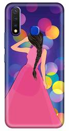 Amazon Brand - Solimo Designer Girl Buble Blue Design 3D Printed Hard Back Case Mobile Cover for Vivo Y19 / Vivo U20