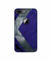 Amazon Brand - Solimo Designer Purple and Gray Texture 3D Printed Hard Back Case Mobile Cover for Apple iPhone 8 Plus (with Logo Cut)