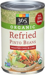 365 Everyday Value, Organic Refried Beans, Roasted Chili & Lime, 16 oz