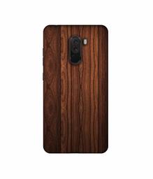 Amazon Brand - Solimo Designer Wooden Texture 3D Printed Hard Back Case Mobile Cover for Poco F1