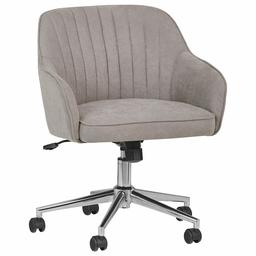 Amazon Brand – Rivet Modern Upholstered Swivel Office Chair, 25