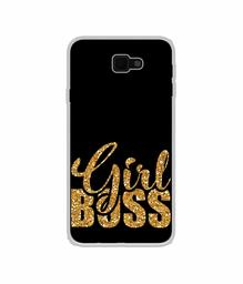 Amazon Brand - Solimo Designer Sparkle Girl Boss UV Printed Soft Back Case Mobile Cover for Samsung Galaxy J7 Prime