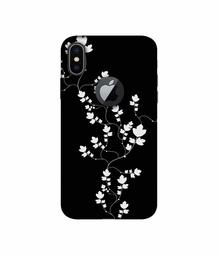 Amazon Brand - Solimo Designer Color Flowers 3D Printed Hard Back Case Mobile Cover for Apple iPhone X (Logo Cut)