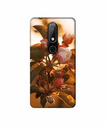 Amazon Brand - Solimo Designer Flowers 3D Printed Hard Back Case Mobile Cover for Nokia 6.1 Plus