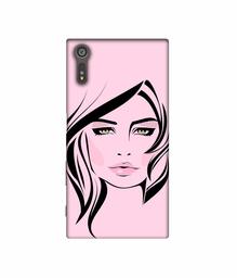 Amazon Brand - Solimo Designer Pink Lady Pattern 3D Printed Hard Back Case Mobile Cover for Sony Xperia XZ Dual