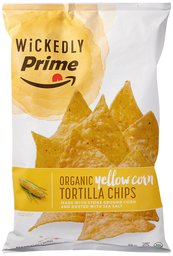 Wickedly Prime Organic Tortilla Chips, Stone-Ground Yellow Corn, 13 Ounce