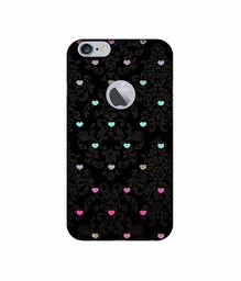 Amazon Brand - Solimo Designer Heart Texture UV Printed Soft Back Case Mobile Cover for Apple iPhone 6 Plus / 6S Plus (Logo Cut)