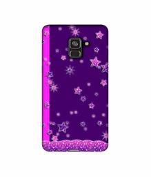 Amazon Brand - Solimo Designer Sparkling Stars 3D Printed Hard Back Case Mobile Cover for Samsung Galaxy A8 Plus