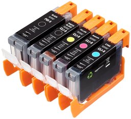 AmazonBasics Remanufactured Ink Cartridge Replacement for Canon Pixma CLI-8 5 Colour Multipack