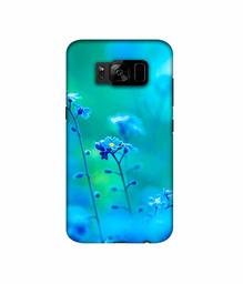 Amazon Brand - Solimo Designer Blue Flower 3D Printed Hard Back Case Mobile Cover for Samsung Galaxy S8 Plus