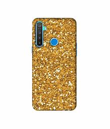 Amazon Brand - Solimo Designer Golden Sparkle 3D Printed Hard Back Case Mobile Cover for Realme 5