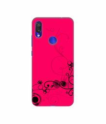 Amazon Brand - Solimo Designer Black Pattern on Pink 3D Printed Hard Back Case Mobile Cover for Mi Redmi Y3