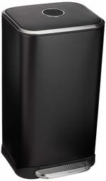 AmazonBasics Rectangle Soft-Close Trash Can - 32L, Black