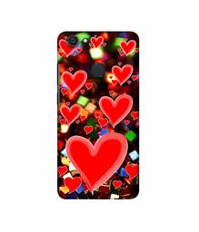 Amazon Brand - Solimo Designer Heart Texture on Glitters 3D Printed Hard Back Case Mobile Cover for Vivo V7 Plus