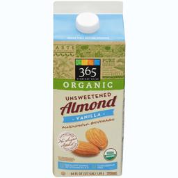 365 Everyday Value, Organic Almondmilk Unsweetened Vanilla, 64 fl oz Casepack