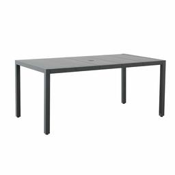 Amazon Brand - Ravenna Home Archer Outdoor Patio Steel Dining Table with Panel Top, 66.14