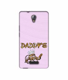 Amazon Brand - Solimo Designer Daddy's Girl in Glitter Pattern 3D Printed Hard Back Case Mobile Cover for Micromax Canvas Pace 4G Q416