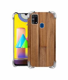 Amazon Brand - Solimo Designer Wooden Art UV Printed Soft Back Case Mobile Cover for Samsung Galaxy M31