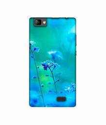 Amazon Brand - Solimo Designer Blue Flower UV Printed Soft Back Case Mobile Cover for Lyf Wind 7