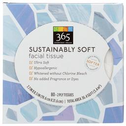 365 Everyday Value, Sustainably Soft Facial Tissue, 80 ct