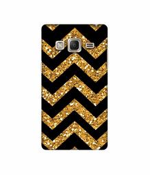 Amazon Brand - Solimo Designer Golden Zik Zak Pattern 3D Printed Hard Back Case Mobile Cover for Samsung Z3