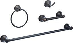 AmazonBasics – modernt badrumstillbehör-set – 4 stycken – oljad brons