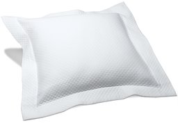 Pinzon Diamant Matelasse Sham, Coton, Blanc, 26 inches X 26 inches