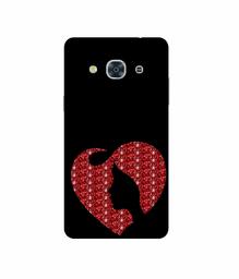 Amazon Brand - Solimo Designer Heart Shape Lady with Glitter 3D Printed Hard Back Case Mobile Cover for Samsung Galaxy J3 Pro