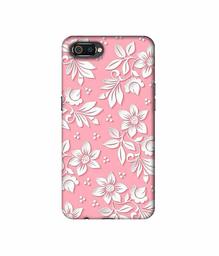 Amazon Brand - Solimo Designer White Flower Pattern 3D Printed Hard Back Case Mobile Cover for Realme C2