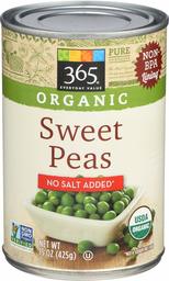 365 Everyday Value, Organic Sweet Peas, No Salt Added, 15 oz