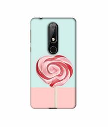 Amazon Brand - Solimo Designer Round Candy 3D Printed Hard Back Case Mobile Cover for Nokia 6.1 Plus