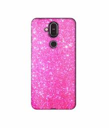 Amazon Brand - Solimo Designer Pink Sparkle 3D Printed Hard Back Case Mobile Cover for Nokia 8.1