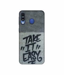 Amazon Brand - Solimo Designer Take It Easy 3D Printed Hard Back Case Mobile Cover for Samsung Galaxy M21