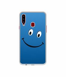 Amazon Brand - Solimo Designer Happy UV Printed Soft Back Case Mobile Cover for Samsung Galaxy A20s