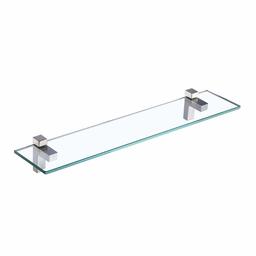 UMI. Essentials BGS3201S60-2 Étagère murale en verre trempé, pour salle de bain et toilettes, 61 cm, finition nickel brossé