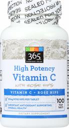 365 Everyday Value, High Potency Vitamin C with Rose Hips, 100 ct