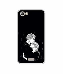 Amazon Brand - Solimo Designer Couples Standing in Rain UV Printed Soft Back Case Mobile Cover for Lyf Water 11